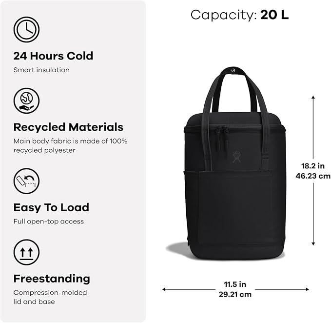 Hydro Flask Cooler Backpack - Insulated Portable Soft Cooler - 20 L Capacity in Surf Blue