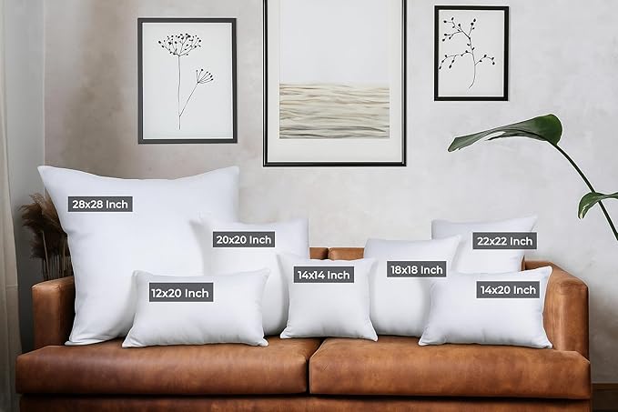 Utopia Bedding Throw Pillows Insert (Pack of 4, White) - 28 x 28 Inches Bed and Couch Pillows - Indoor Decorative Pillow