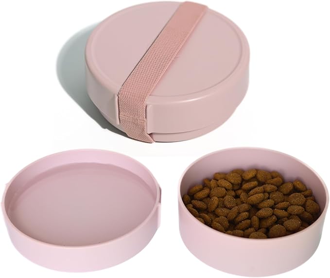 Barkin??Trails Travel Dog Bowls, Portable Outdoor Water, BPA-Free Water Bowl Set, Food Grade Plastic Dog Travel Bowl, Dog Camping Essentials, Travel Container