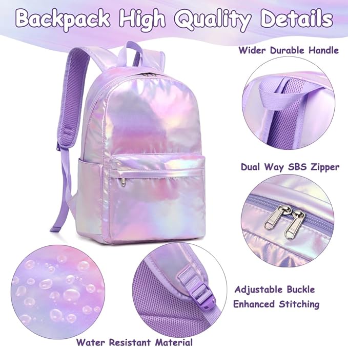 Meisohua School Backpack for Teens Girls Boys Backpack for Elementary Middle School Bookbag for Kids Backpack Lunch Bag Set