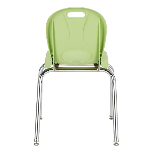 Learniture LNT-116-CSW-GA Learniture Structure Series School Chairs for Classroom, 16" Seat Height, Green Apple, Pack of 4
