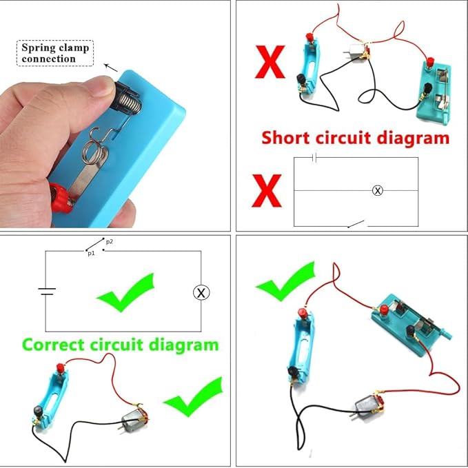 DC Electric Motor Circuit Board Kit, Science Experiments Educational Circuits Learning Kits Set for Kids DIY STEM Toys Engineering Project