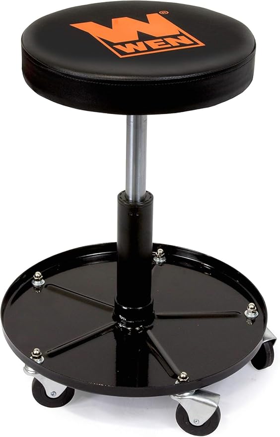 WEN 73012T 300-Pound Capacity Pneumatic Rolling Mechanic Stool