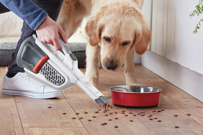 BLACK+DECKER Dust Buster Hand Held Vacuum Cordless Rechargeable, Portable Vacuum for Car, Extended Runtime, Powerful Suction, Extra Long Crevice Tool, AdvancedClean+ (HHVK320J10)