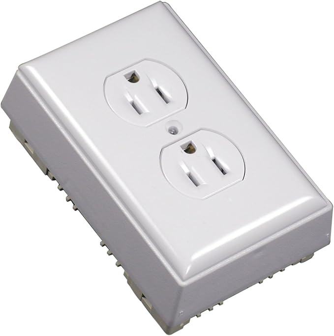 Legrand - Wiremold Outlet Box to Use As Wiremold Raceway, White Outlet Electric Box with Both the Outlet and Wiremold Box, NMW2-D