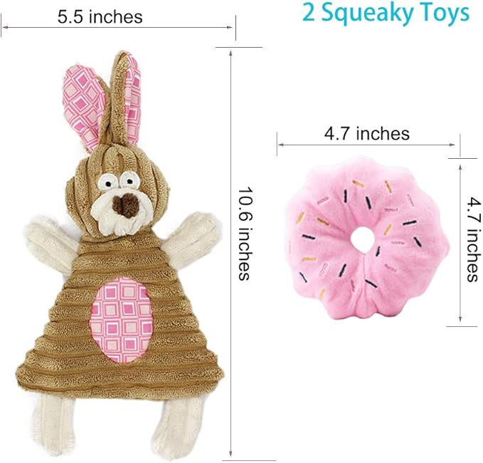 Puppy Toys for Teething, Puppy Chew Toys for Small Dogs, Crinkle Dog Toys Small Breed Boredom and stimulating, Dog Toys for Small Dogs, Pink, 5-Pack