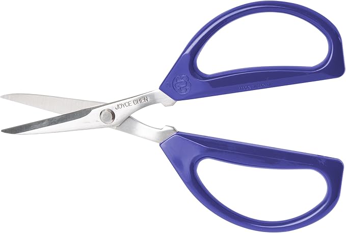 Joyce Chen Original Unlimited Kitchen Scissors All Purpose Kitchen Shears With Comfortable Handles, Blue 2.0