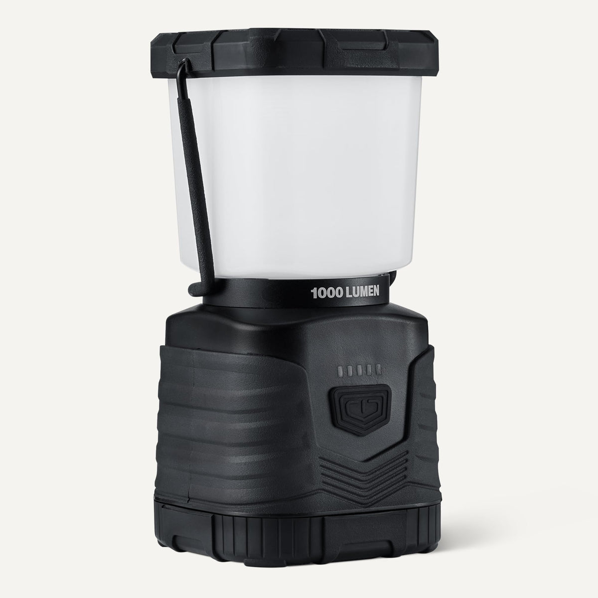 Amazon Basics Camping Essentials Lantern, 360-Degree 1000 Lumen LED, Adjustable Dimmable with 4 Lighting Modes, Water Resistant IPX4, Black (Batteries Not Included)
