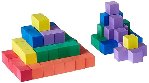 hand2mind Wood Blocks, Counting Cubes for Kids Math, 1 Inch Blocks for Preschool Crafts, Early Math Manipulatives for Preschool, Classroom Supplies for Teachers Elementary (Pack of 100)