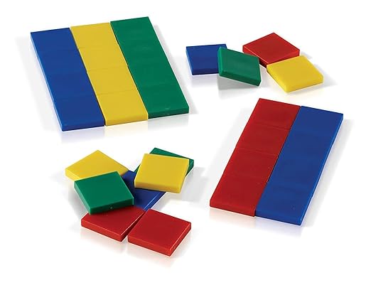 hand2mind Plastic Square Color Tiles, Plastic Bingo Chips, Math Bingo Tokens, Math Manipulatives for Elementary School, Counters for Kids Math, Childrens Counting Manipulatives (Set of 400)