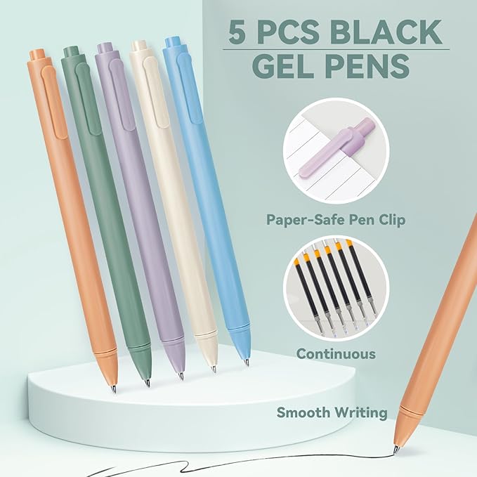52 PCS Aesthetic School Supplies with Cute Pencil Case, Stationery Essentials with Pens Pencils and Pastel Highlighters Set, College Back to School Supplies for Teen Girls, Office Supplies - Blue