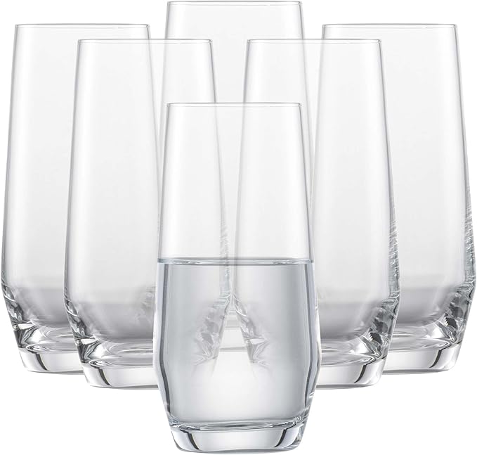 ZWIESEL GLAS Pure Tumbler (Set of 6), Drinking Glasses for Several Beverages, Dishwasher-Safe Machine-Made Tritan Crystal Glasses, Made in Germany (12 Ounce)