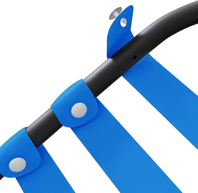 Vinyl Straps for Patio Chair Repair Kit 2'' Wide 50 Ft Long Replacement Straps + 50 Free Rivets for Outdoor Lawn Furniture Chaise Lounge Repair (Blue)