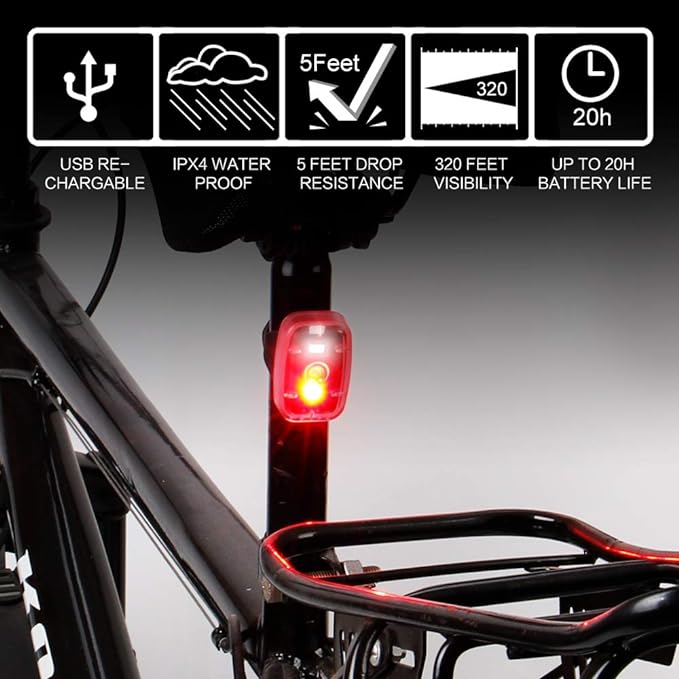 LED Safety Light, Clip On Strobe/Running Lights for Runners, Bike Tail Light with 5 Lighting Modes, High Visibility Accessories for Cycling, Hiking, Dogs and Kids