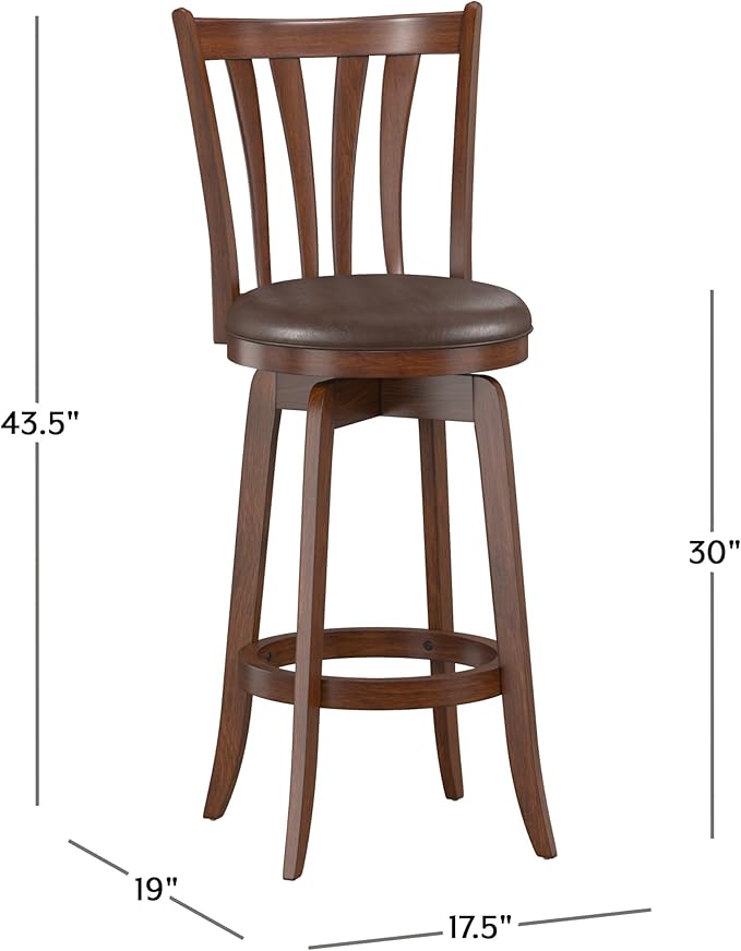 Hillsdale Savana Swivel Bar Stool, Cherry