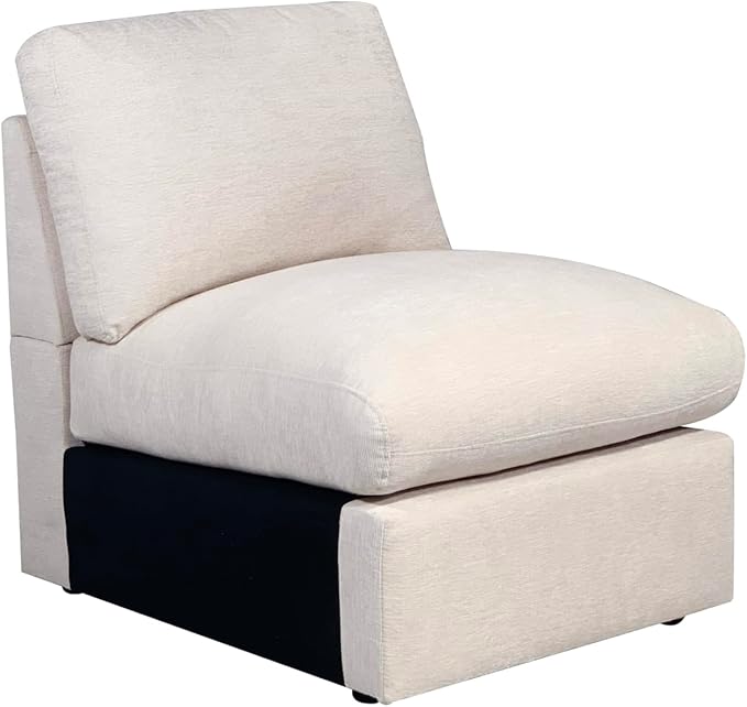 127" Modular Sectional Sofa,Modern Oversized Cloud Couch with Cup Holder&USB Port,7 Seater Convertible L-Shaped Chenille Sofas W/Ottoman,2 Pillows&Storage Box,Comfy Couches for Living Room,Beige