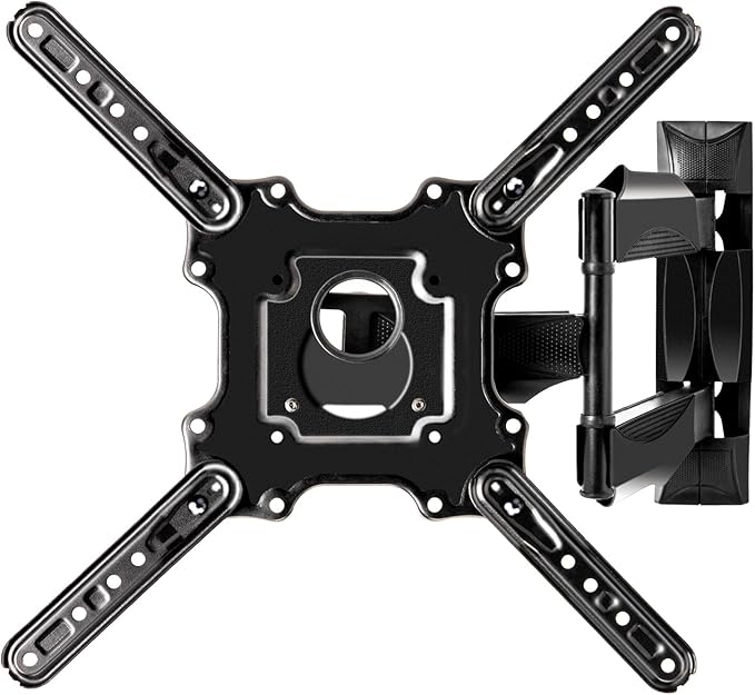 Full Motion Wall Mount for 32-60 Inch Screens, Swivel, Tilt & Extend, Articulating Mount Bracket for LED LCD OLED 4K Displays Up to 77 lbs, VESA 400x400, Space-Saving Adjustable Wall Mount