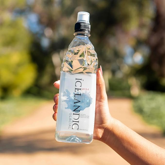 Icelandic Glacial Natural Spring Alkaline Water, 750 ml / 25.3 Fl Oz (Pack of 12)