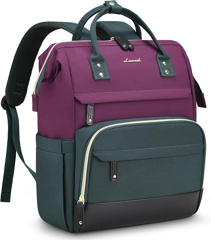 LOVEVOOK Laptop Backpack for Women, 15.6 Inch Work Business Backpacks Purse With Large Capacity, Waterproof Nurse Bag College Bookbag for School, Waterproof Casual Daypack for Travel
