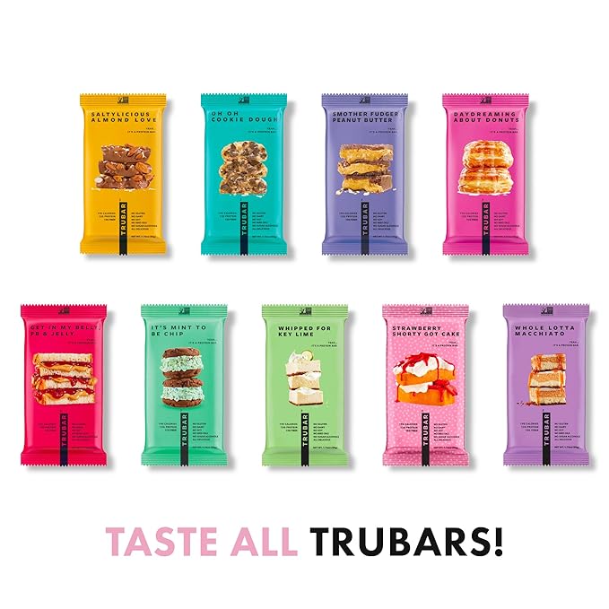 TRUBAR Vegan Protein Bar, Strawberry Shorty Got Cake, Gluten Free, Plant Based Protein, Dairy Free, Non GMO, Soy Free, No Sugar Alcohols, 12G Protein, 12G Fiber, 23G Carb, On the Go Snack Bars, 12 CT