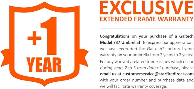 9-Foot Galtech (Model 737) Deluxe Auto-Tilt Umbrella with Antique Bronze Frame and Sunbrella Fabric Heather Beige (Includes Extended Frame Warrantee)
