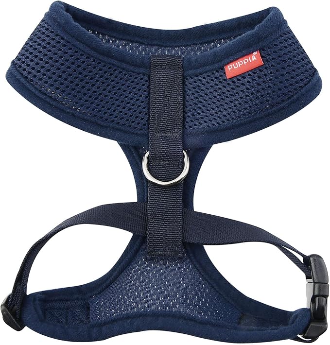 Puppia Soft Dog Harness, Navy, Medium (PDCF-AC30-NY-M)