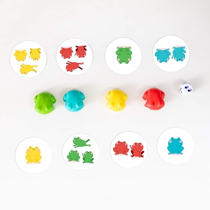 Educational Insights 1-2-3 Froggies Counting & Color Matching Game for Preschoolers and Toddler, For 2-4 Players, Fun Family Board Game for Kids Ages 3+