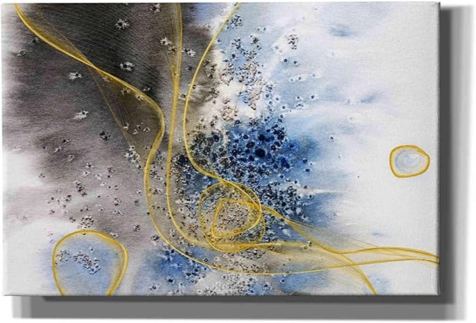 Epic Graffiti 'Coastal Watercolor Abstract' by Irena Orlov, Canvas Wall Art, 60"x40"