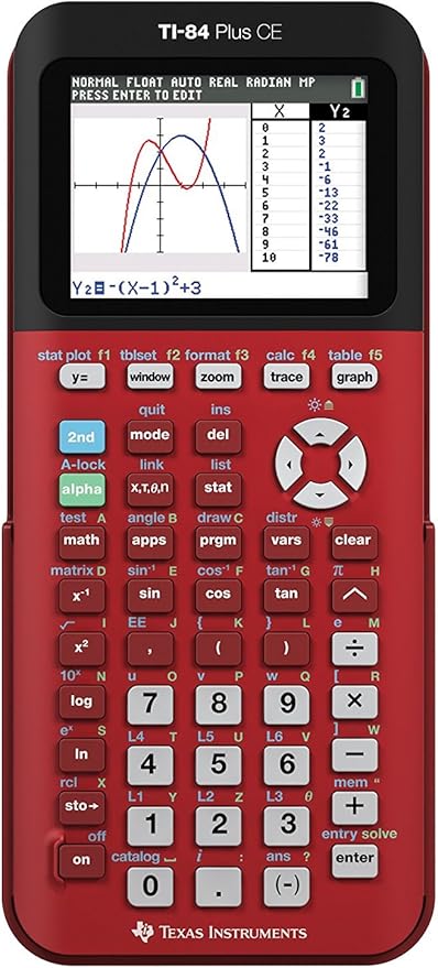 Texas Instruments TI-84 Plus CE Radical Red Graphing Calculator
