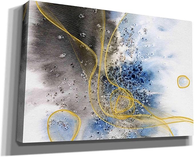 Epic Graffiti 'Coastal Watercolor Abstract' by Irena Orlov, Canvas Wall Art, 60"x40"