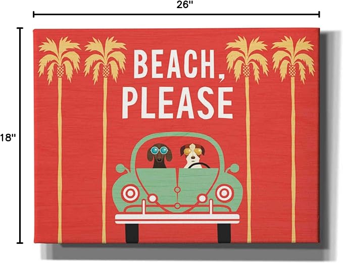 Epic Graffiti 'Beach Bums Beetle I' by Michael Mullan, Canvas Wall Art, 26"x18"