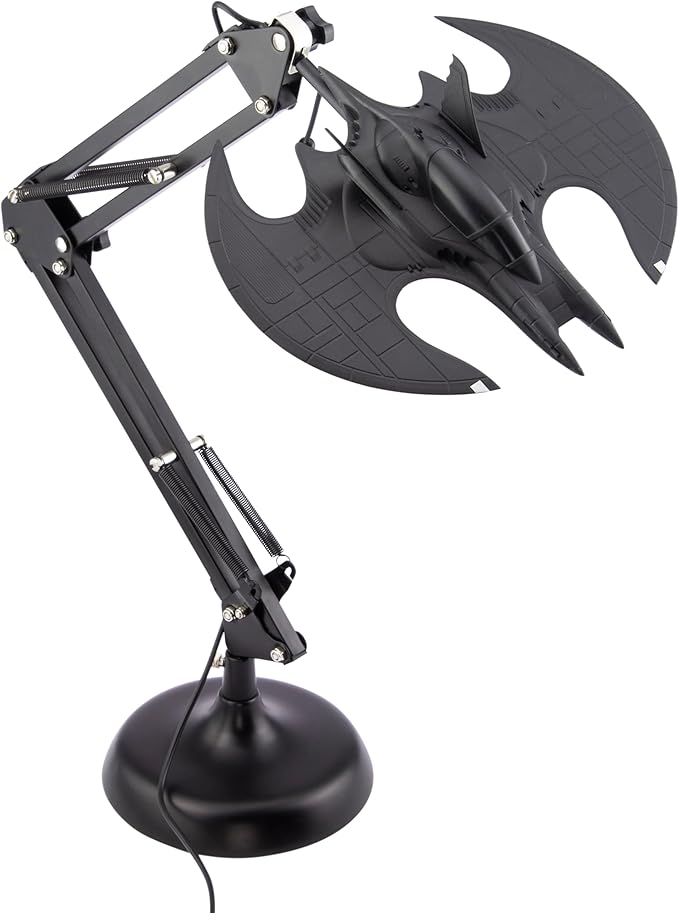 Batman Officially Licensed DC Comics Posable Desk Light USB Powered Lamp with Adjustable Arm Sleek Black Design - Bedrooms, Offices, Gaming Room and Batcaves | Paladone