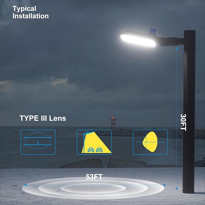 Lightdot ETL 150W LED Parking Lot Lights Outdoor Pole Mount (21000lm Eqv 600W HPS) 5000K IP65 Outdoor LED Parking Lights with Smart Photocell for Parking Lot,Yard,Driveway-2Pack 7Yrs Warranty