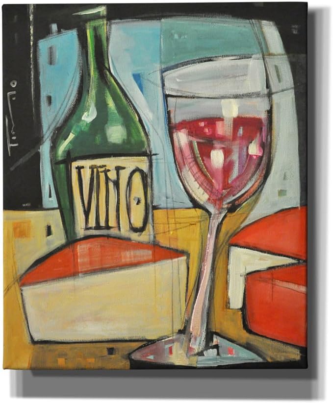 Epic Graffiti 'Red Wine And Cheese' by Tim Nyberg, Canvas Wall Art, 20"x24"
