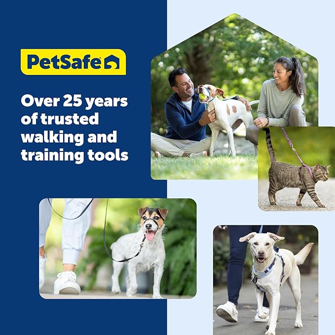 PetSafe 3-in-1 Harness - Comfortable Easy-Walk Dog Chest Harness with Front Leash Attachment to Reduce Pulling, Choking & Gagging - Dog Obedience Gear - Small - Black