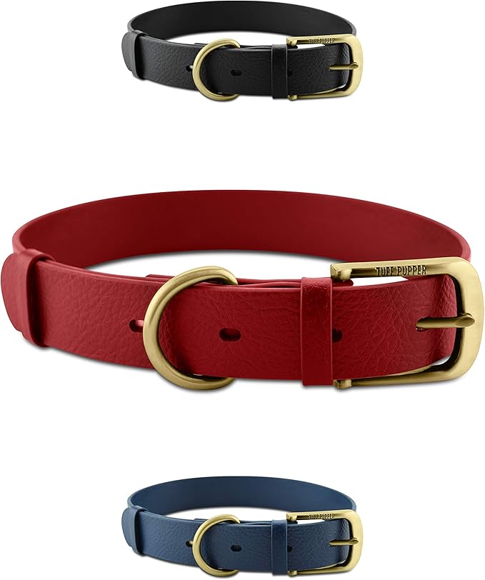 Tuff Pupper Classic Heavy Duty Dog Collar | 10x Stronger Than Leather | 100% Waterproof & Odor Proof Dog Collar | Tough Rust-Proof All Metal Hardware