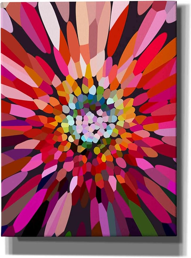 Epic Graffiti 'Pink Flower' by Shandra Smith, Canvas Wall Art, 12"x16"