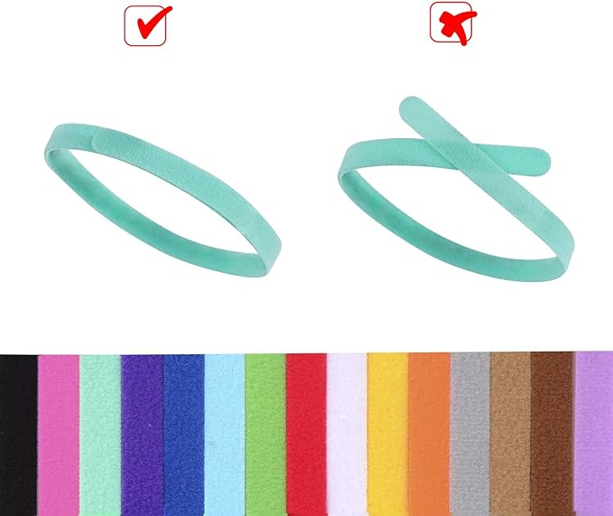 Whaline 15 Colors Puppy ID Collars Whelping Dog Band Newborn Soft Fabric Adjustable Identification Collar for Pet Dog Cat