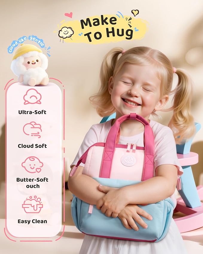 LOVEVOOK Toddler Backpack for Girls 2-4, Mini Preschool Backpack for Girls, Small Daycare Bag for Toddlers, Soft Lightweight Kids Travel Bookbag for Kindergarten