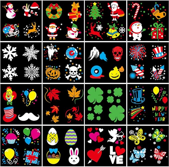 Christmas Holiday Projector Lights Outdoor,FLEVO LED Halloween Projector Lights,16 HD Slides Decorative with Remote Control,IP65 Waterproof for Halloween Xmas Party Garden Landscape Decoration