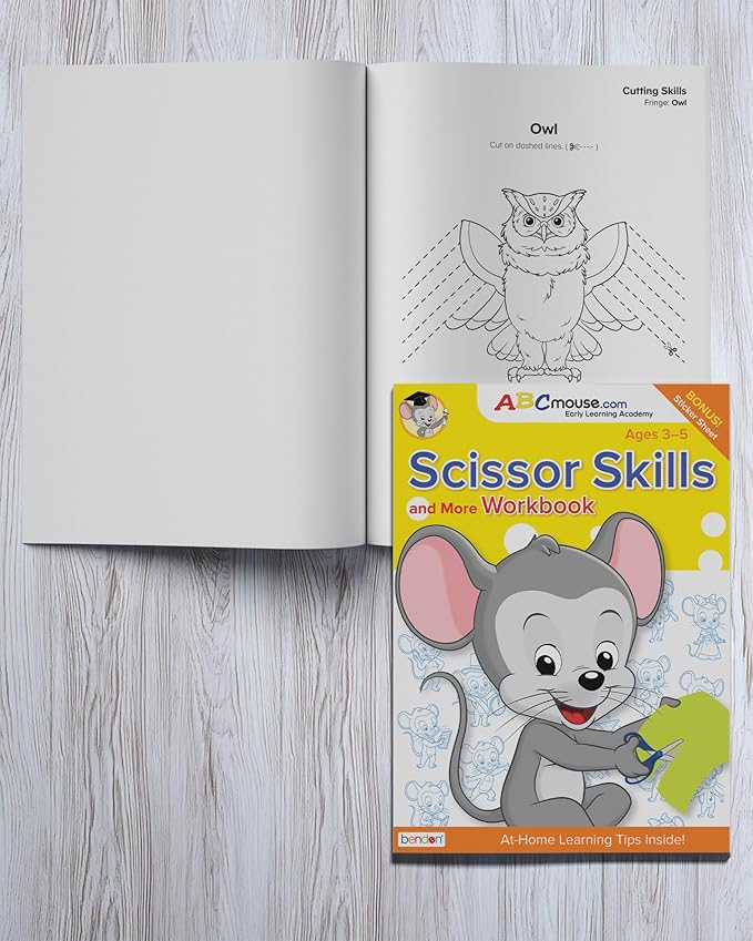 ABCmouse School Readiness Bundle – 4 Interactive Workbooks for Kids Ages 3+, Alphabet, Writing, Math & Scissor Skills, Perfect for Kindergarten Preparation, Includes Markers for Fun Learning