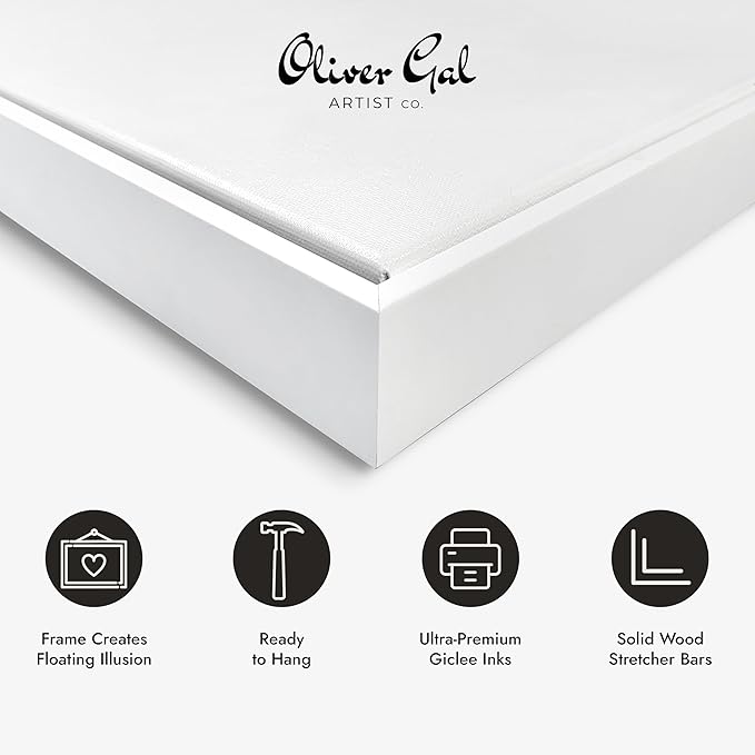 The Oliver Gal Artist Co. People Framed Wall Art Canvas Prints 'New American Woman' Portraits Home Décor, 30" x 45", White, Black