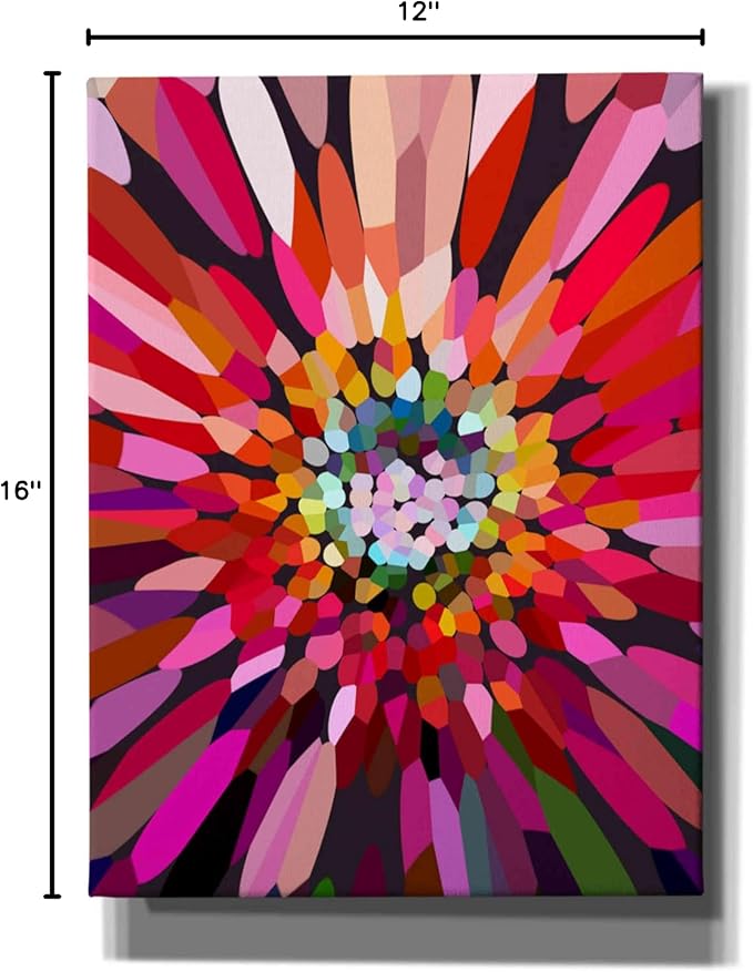 Epic Graffiti 'Pink Flower' by Shandra Smith, Canvas Wall Art, 12"x16"