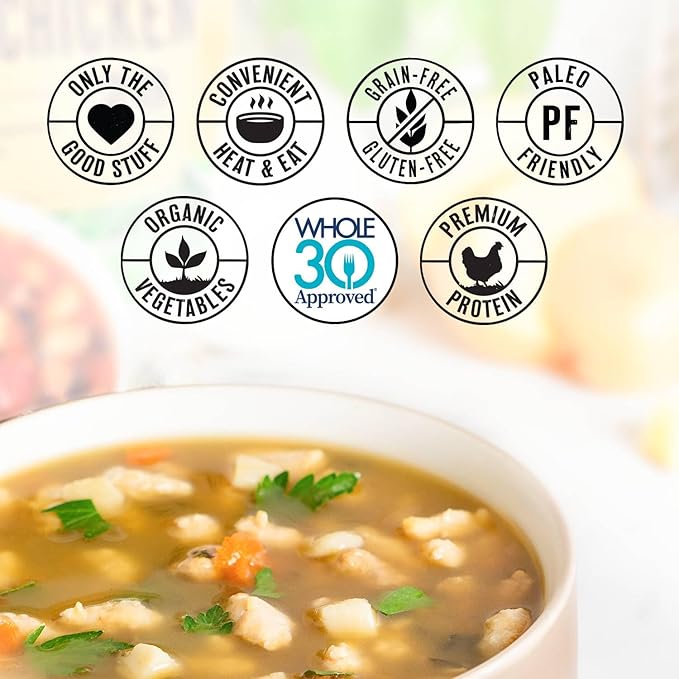 True Primal Tuscan-Style Chicken Soup 8-pack, Ready to eat, Gluten free, Paleo, Pastured chicken, Whole30, Bone broth