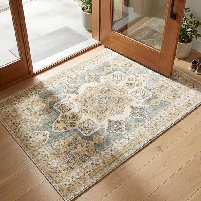 Muddy Mat짰 Monarch 2ft x 3ft Washable Area Rugs for Living Room, Bedroom & Dining Room ??Modern Soft Low Pile Non Slip Carpet ??Pet Friendly Waterproof Foldable Rugs for Home