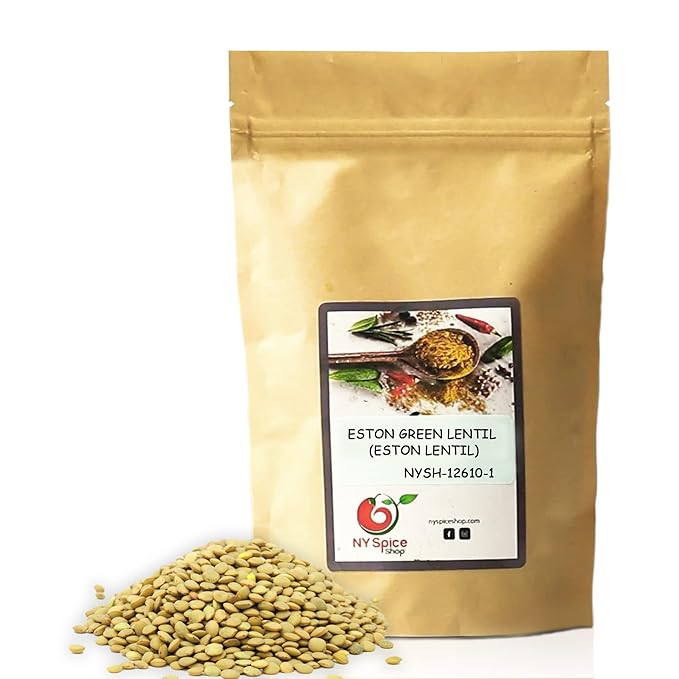 NY SPICE SHOP Eston Green Lentils ??1.5 lbs. (Pound) Green Lentils ??Dry Du Puy Style Lentils & Peas - All-Natural Plant-Based Protein for Soups, Salads, & Stews