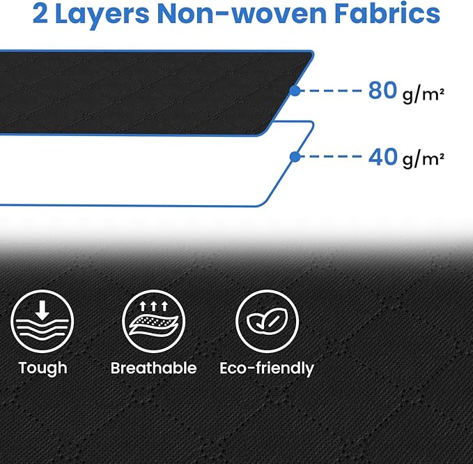 Fab totes Storage Bags,Clothes Blanket Storage Bins Foldable Closet Organizers with Reinforced Handle for Home Dorm Storage and Organization,Fabric Bags for Organizing Sheets,Clothing (Black,4 Pack)