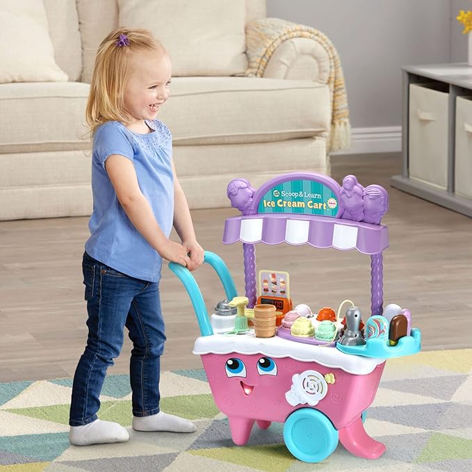 LeapFrog Scoop and Learn Ice Cream Cart Deluxe (Frustration Free Packaging), Pink