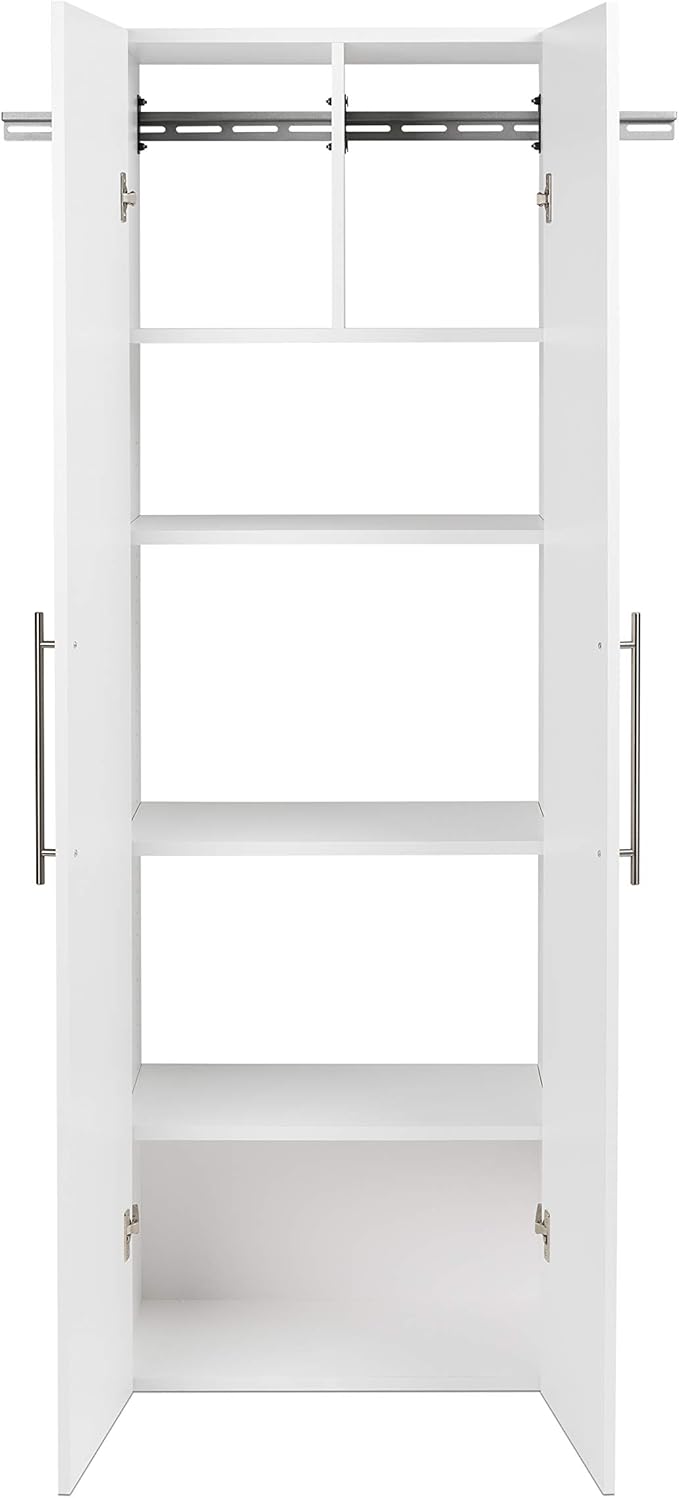 Prepac HangUps 24" Large Garage Cabinet, Bathroom Cabinet Wall Mount, Ideal for Garage, Kitchen and Laundry Organization 24" W x 72" H x 12" D, White