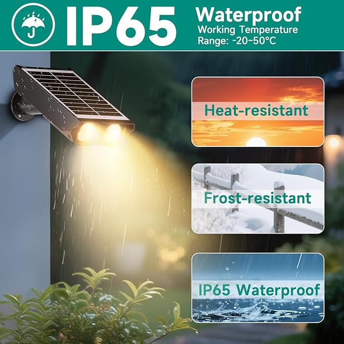 Solar Lights Outdoor Waterproof: 2 IN 1 Solar Spot Lights with 2 Lighting Modes & PC Light Guide Column for Tree Garden Yard Pathway | Warm Yellow 3000k Landscape Lights | IP65 Waterproof | 12 Pack